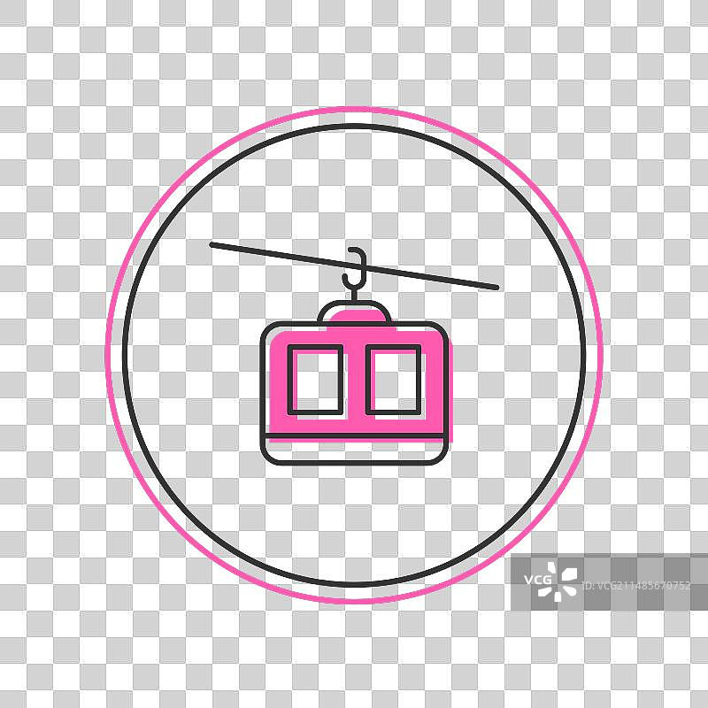 缆车轮廓图标图片素材