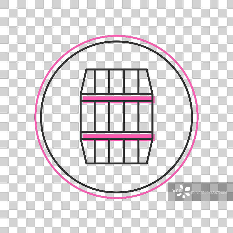 木桶轮廓图标图片素材