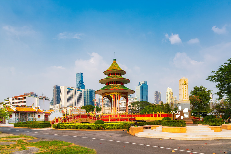 泰国曼谷Teochew Cemetery Park潮州山庄Wat Don Cemetery都市风光图片素材