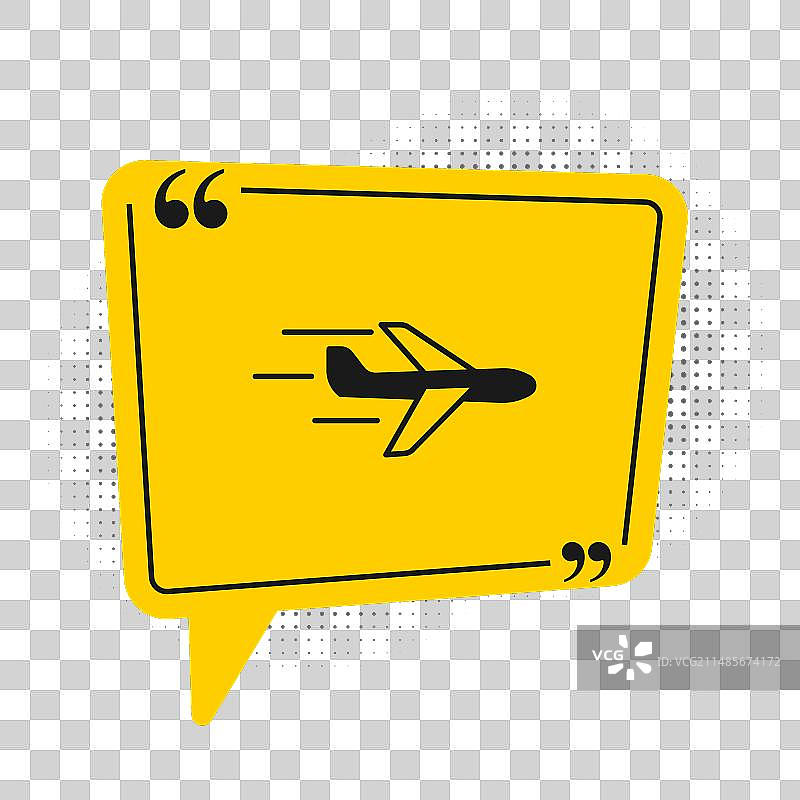 白色背景上的黑色飞机图标图片素材