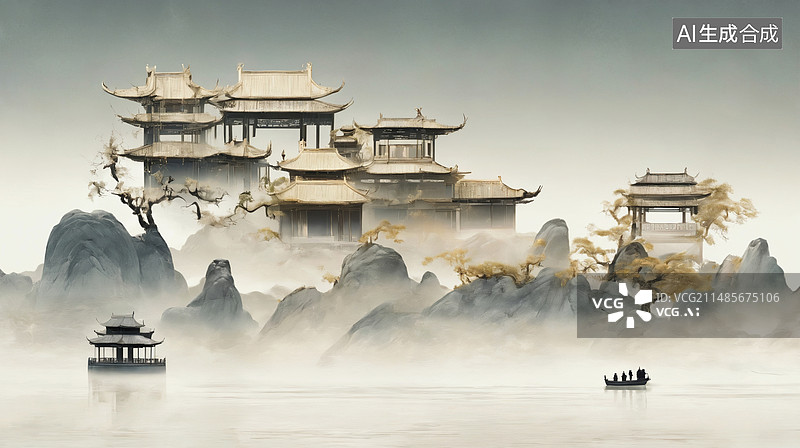 【AI数字艺术】东方意境国风海报图片素材