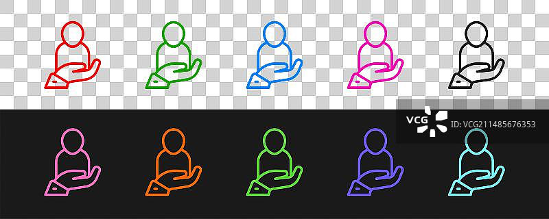 手持人寿保险图标图片素材