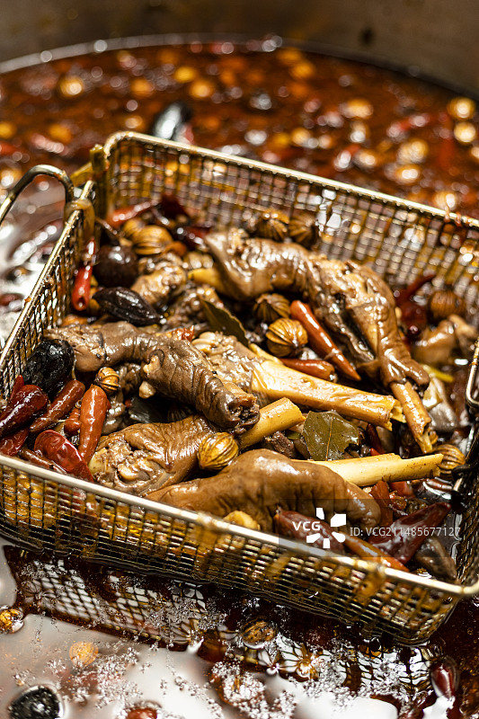 西北宁夏美食盐池滩羊卤羊蹄图片素材