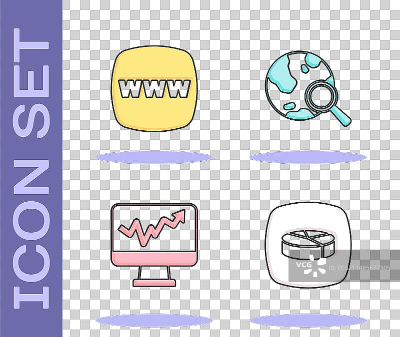 饼图信息图网站模板设计图片素材