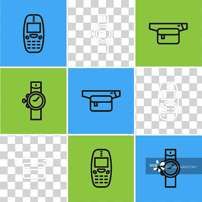 旧手机、香蕉腰包设置banner图片素材