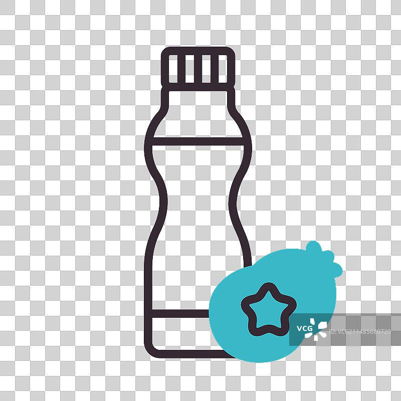 蓝莓味饮用型酸奶瓶图片素材