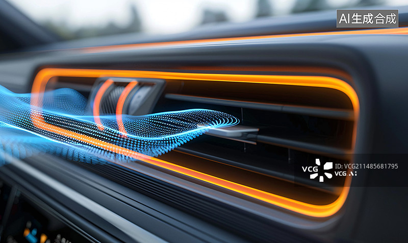 【AI数字艺术】汽车座舱空调效果展示图片素材
