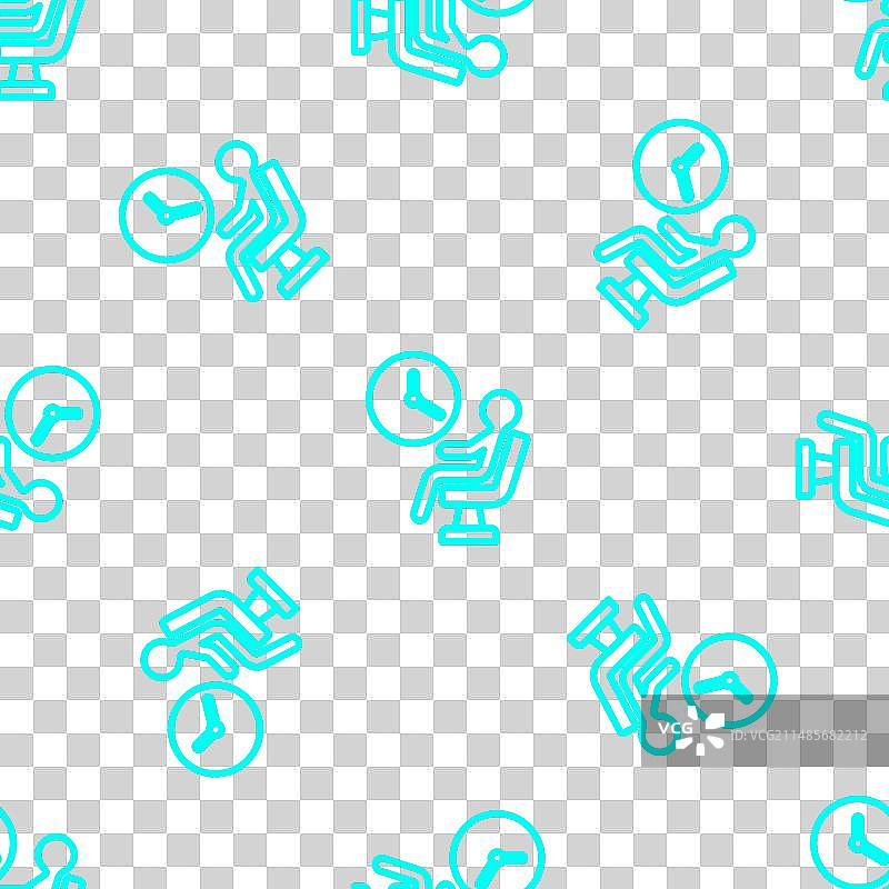 机场航站楼候机绿色线条人形图标图片素材