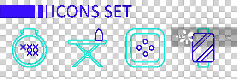 线轴缝纫线和纽扣图片素材