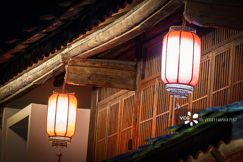 贵州旧州古镇夜景图片素材