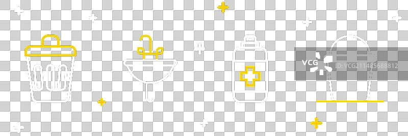 线条水桶抗菌皂洗脸盆图片素材