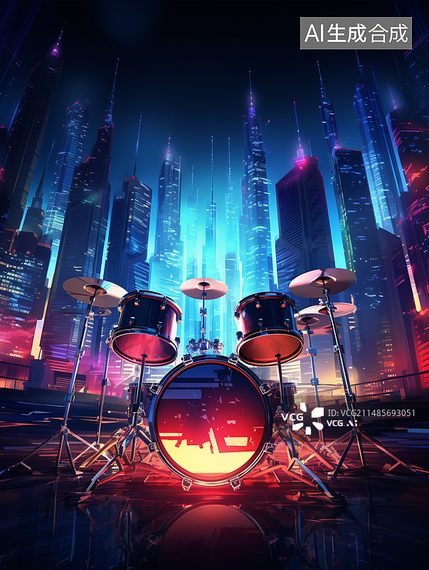 【AI数字艺术】架子鼓图片素材