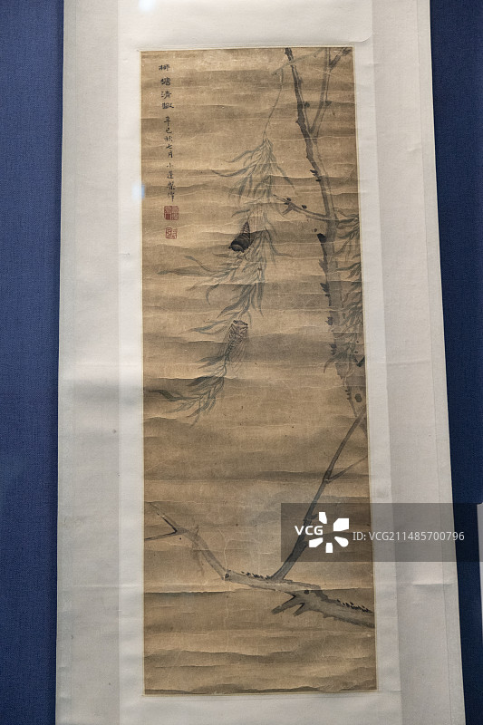 潍坊青州博物馆：花鸟屏条图片素材