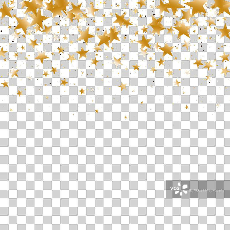 金色星星洒落的深色背景图片素材