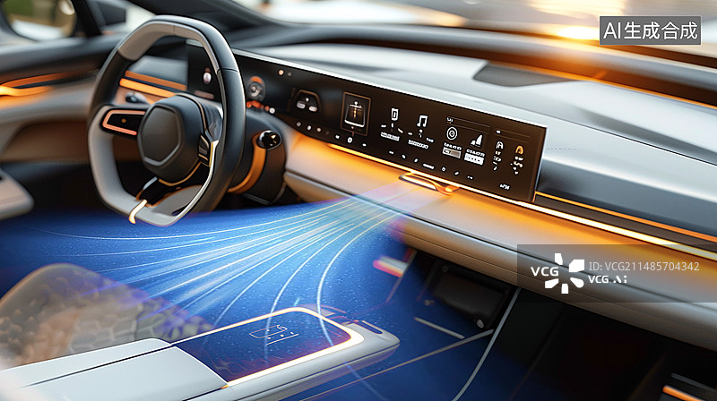 【AI数字艺术】汽车座舱空调效果展示图片素材