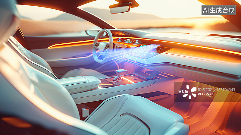 【AI数字艺术】汽车座舱空调效果展示图片素材