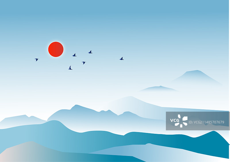 连绵不绝的山图片素材