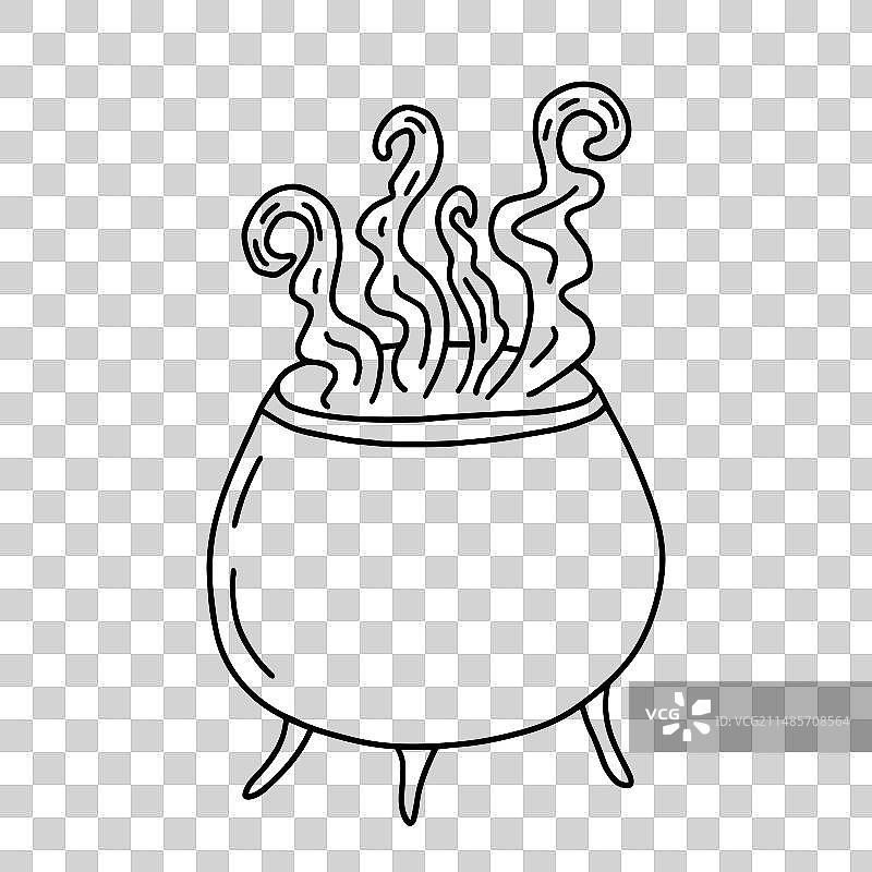 涂鸦沸腾的坩埚图片素材