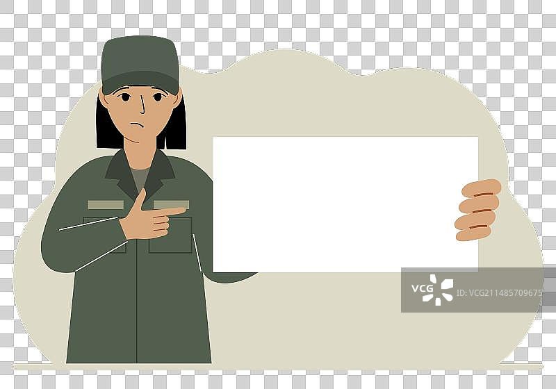 身穿军装的女子图片素材