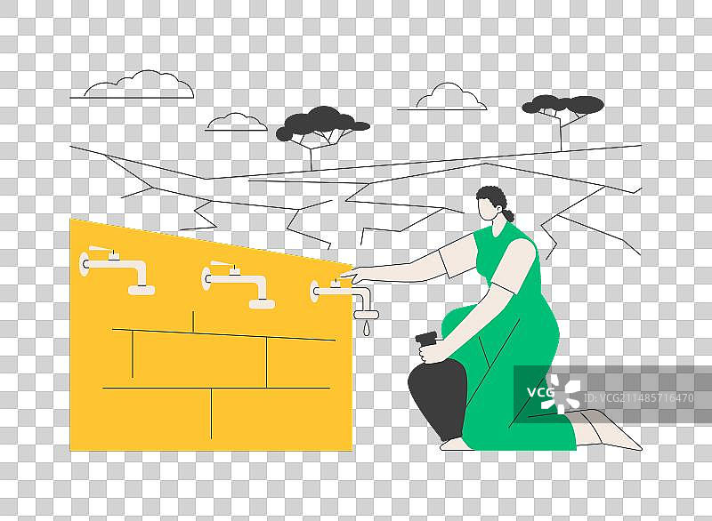 缺乏淡水抽象概念图片素材