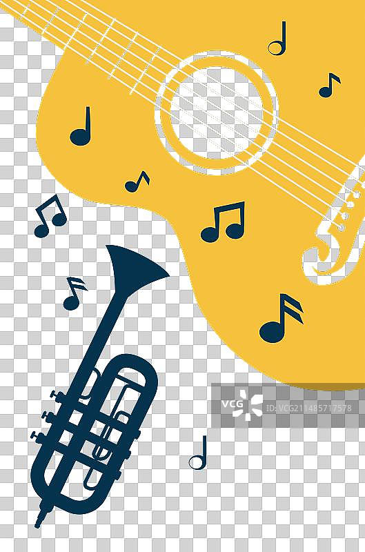 小号和吉他图片素材