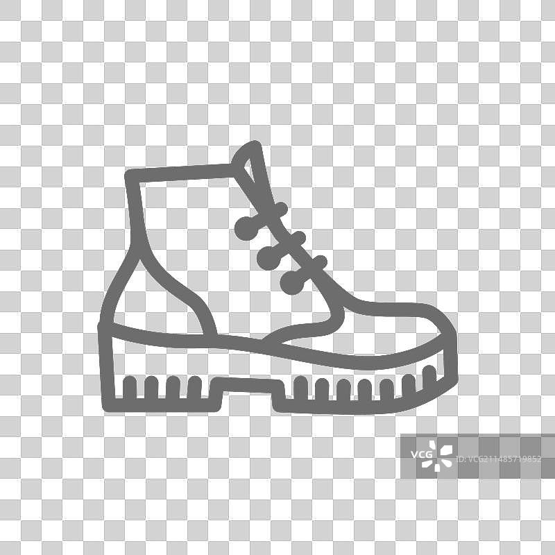 战斗靴线条图标图片素材