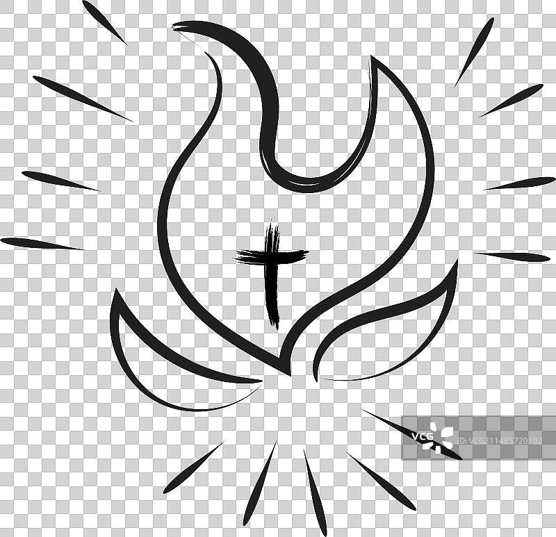 基督教艺术图案，可用于印刷或T恤设计图片素材