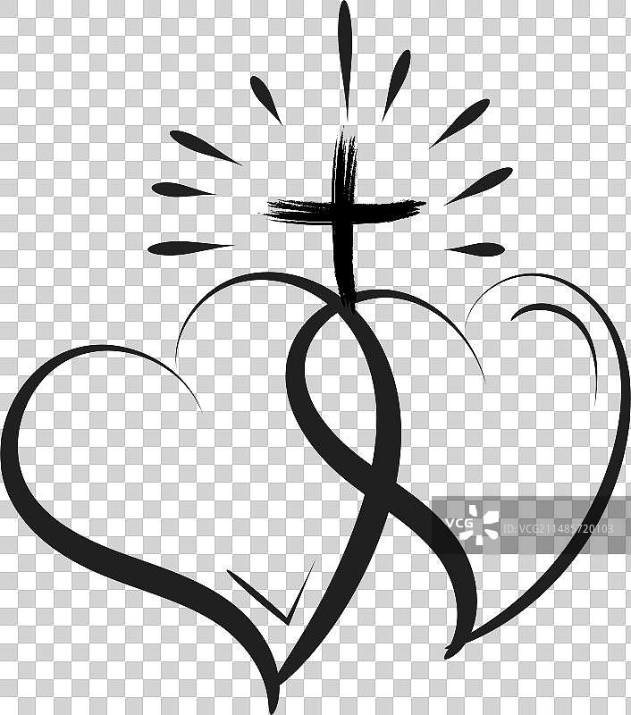 基督教艺术图案，可用于印刷或T恤设计图片素材