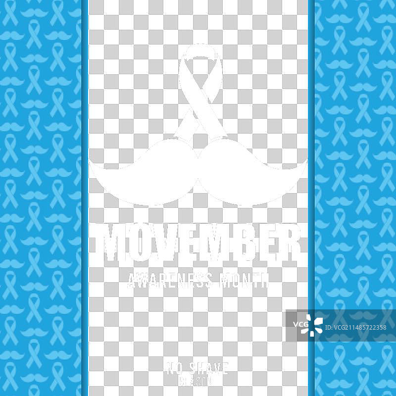 彩色复古胡须Movember海报图片素材