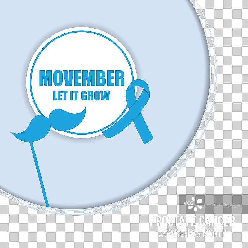 彩色复古胡须Movember海报图片素材