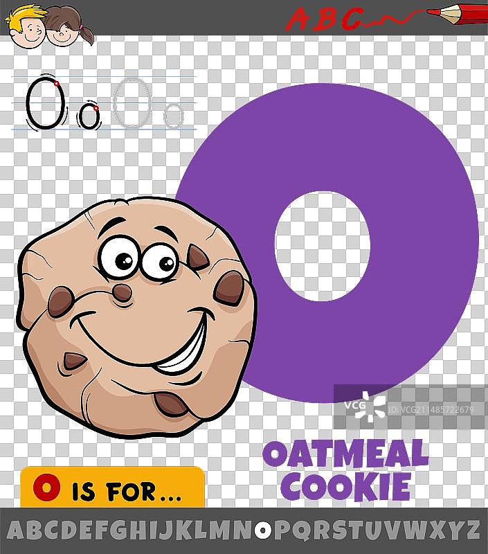 燕麦饼干字母O图片素材