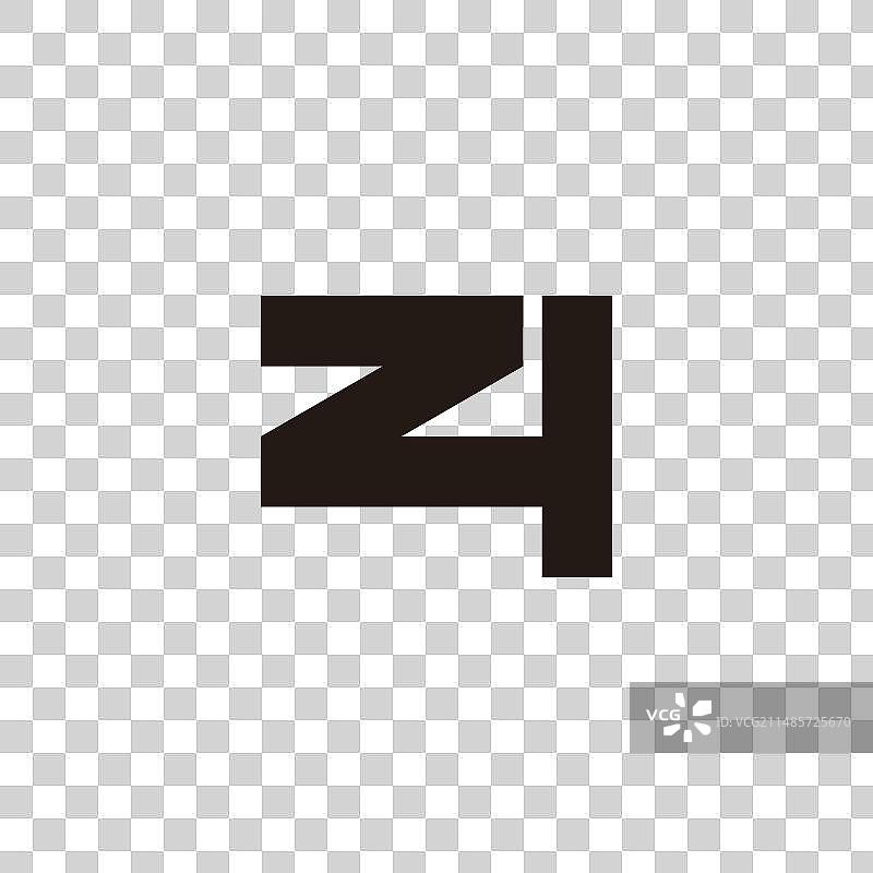 字母Z数字4轮廓几何符号图片素材