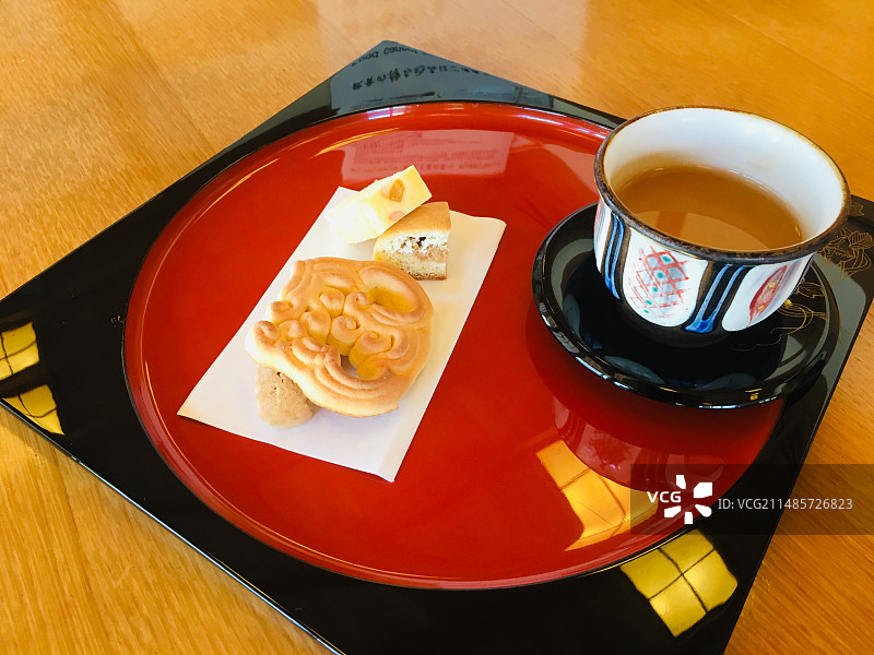 日本京都天龙寺糕点图片素材