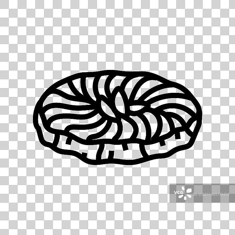 法式焦糖苹果塔线条图标图片素材