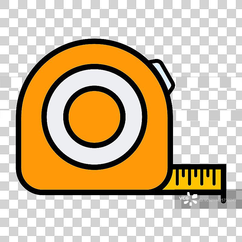 卷尺图标测量工具概念设计图片素材