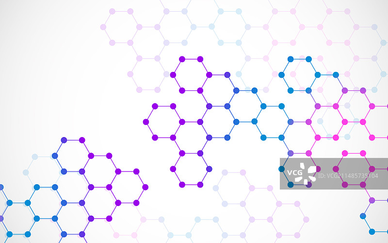 六边形分子背景图片素材