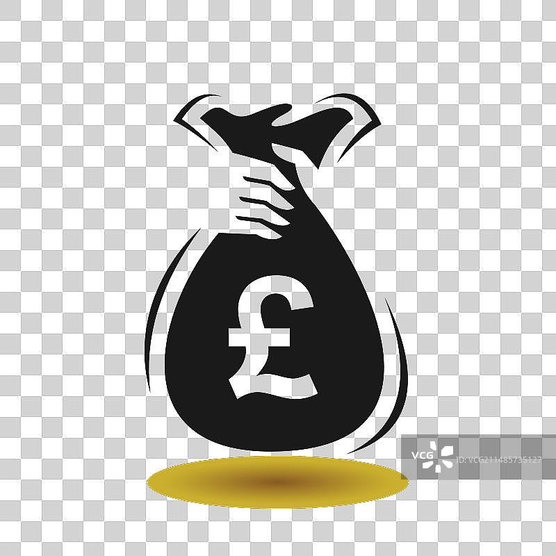英镑钱袋标志图片素材