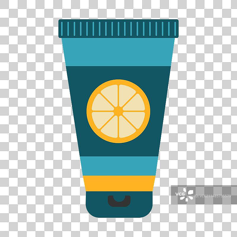 扁平风格防晒霜图片素材