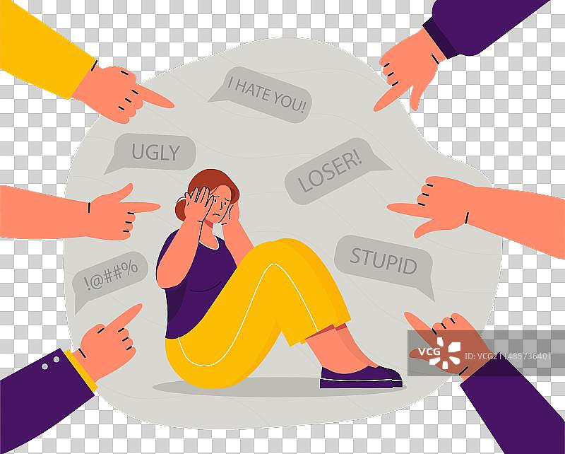 被欺负的女人概念图片素材