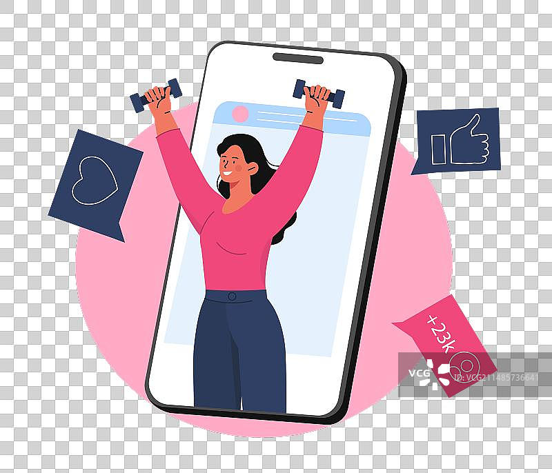 社交网络中的体育概念图片素材