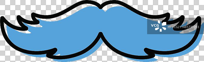 蓝色胡须前列腺癌图标图片素材