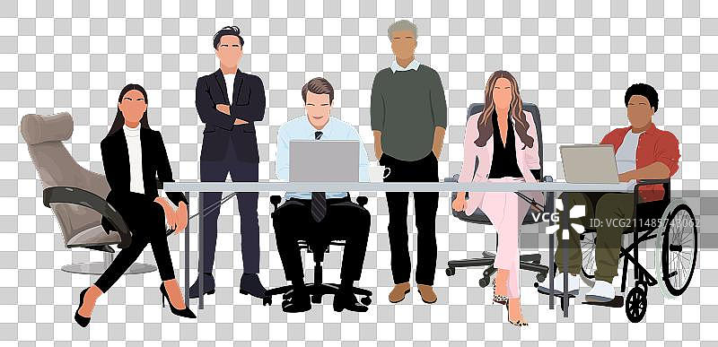 商务会议与团队合作（独立元素）图片素材