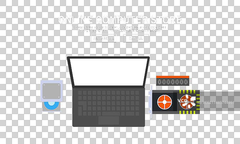 电脑banner标志电脑商店标志图片素材