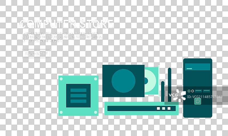 电脑banner标志电脑商店标志图片素材