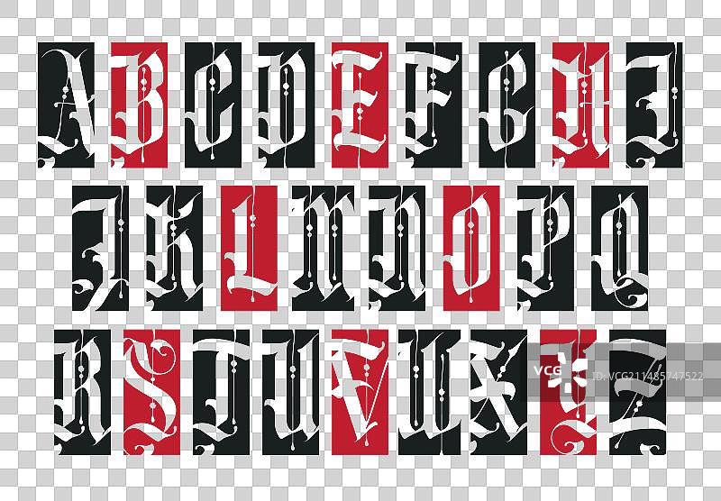 完整的英文字母大写字母图片素材