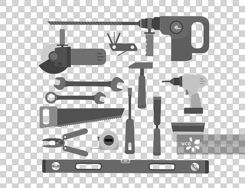 各种工业工具剪影图片素材