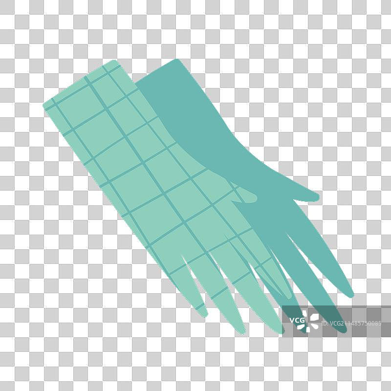 园艺用蓝色手套图片素材