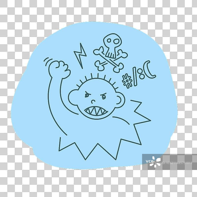 愤怒的男人正在辱骂图片素材