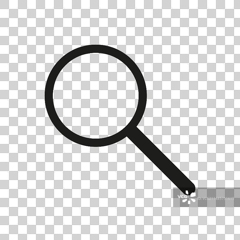 白色背景上的放大镜图标图片素材