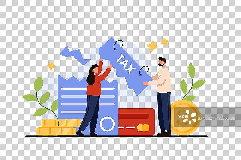 减轻税收负担图片素材